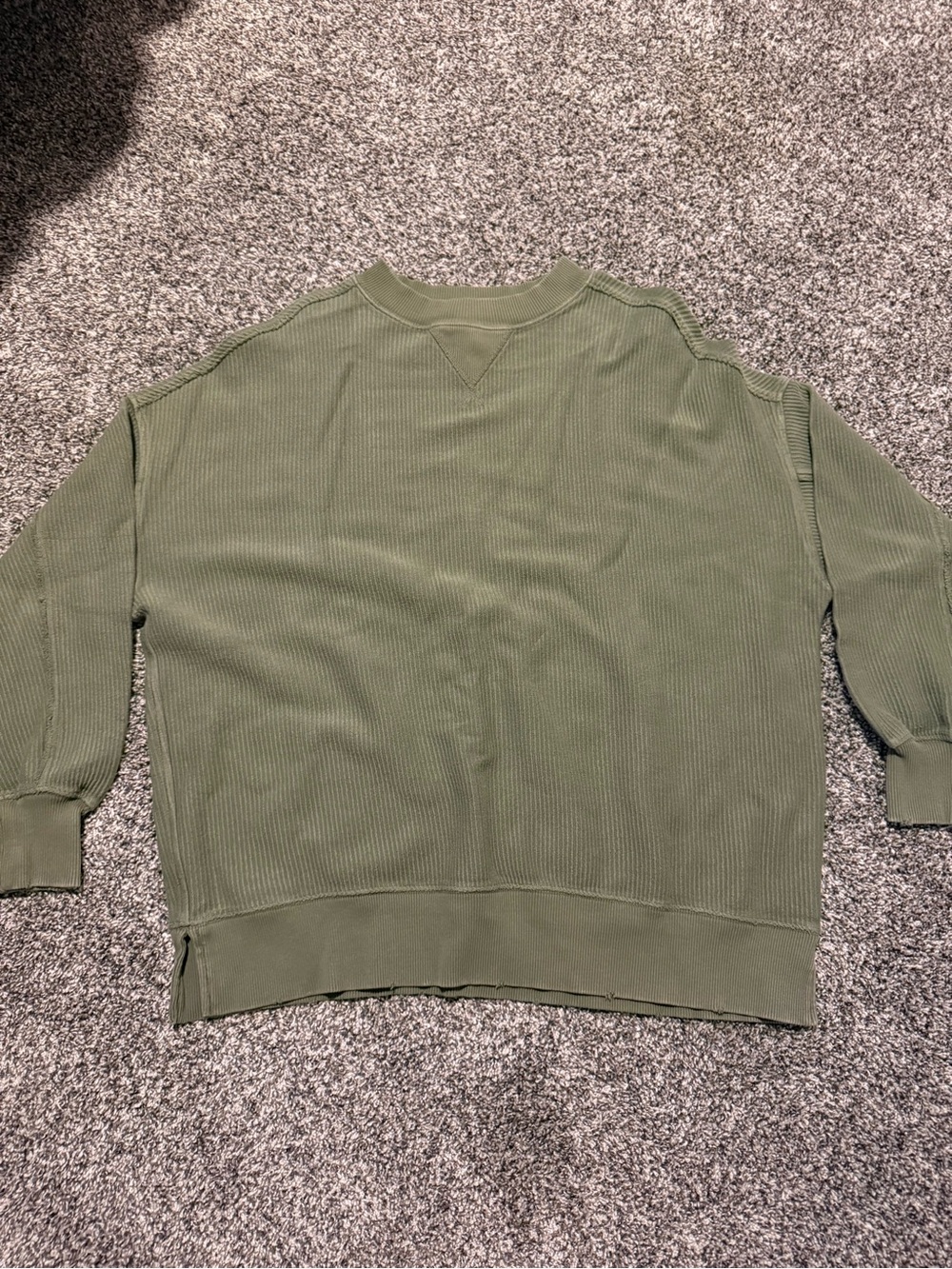 Aerie Oversized Olive Green Crewneck